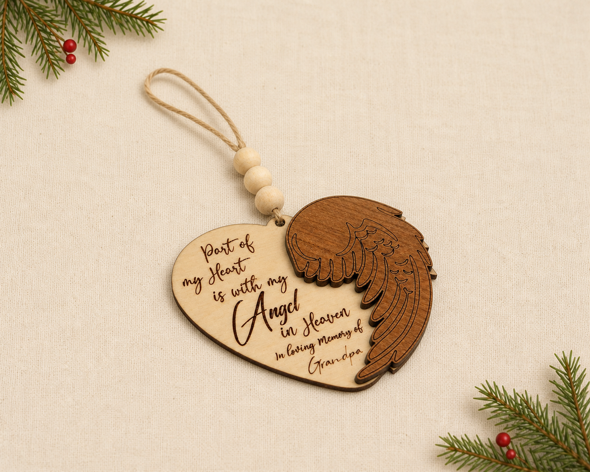 Memorial Christmas Ornament Angel Wing Remembrance Gift