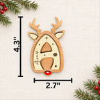 Personalized Reindeer letter ornaments stocking tags