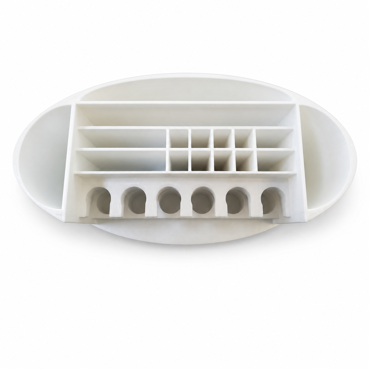 White Silhouette Cameo tool holder from an overhead angle