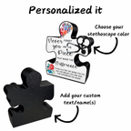 Healthcare puzzle piece plaque personalization and stethoscope color options