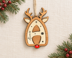 Personalized Reindeer letter ornaments stocking tags