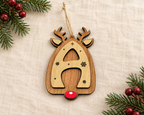 Personalized Reindeer letter ornaments stocking tags