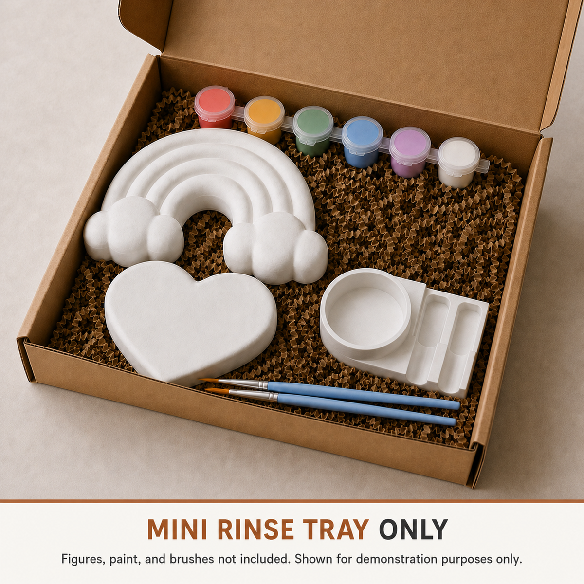 Brush Rinse Trays with Brush Rest for Painting Kits | Bulk