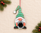 Santa Cam Gnome Christmas Ornament: Fun Holiday Tree Decoration