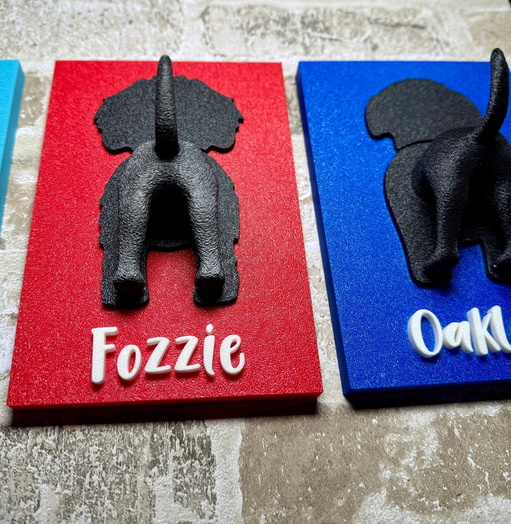 Personalized Dog Leash Holder Wall Hook With Custom Pet Name Funny Puppy Tail Hanger For Dog Lovers Cute Colorful Dog leash holder for wall