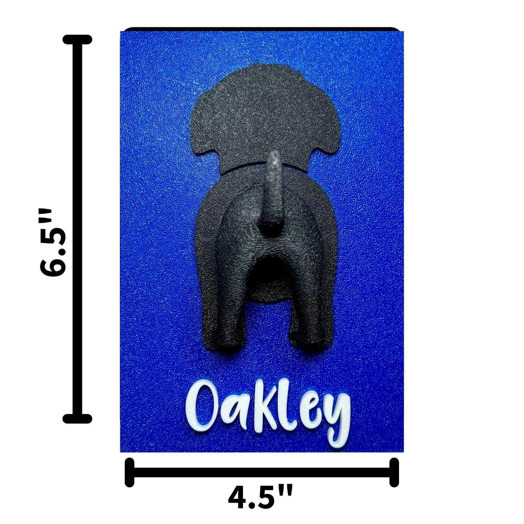 Personalized Dog Leash Holder Wall Hook With Custom Pet Name Funny Puppy Tail Hanger For Dog Lovers Cute Colorful Dog leash holder for wall