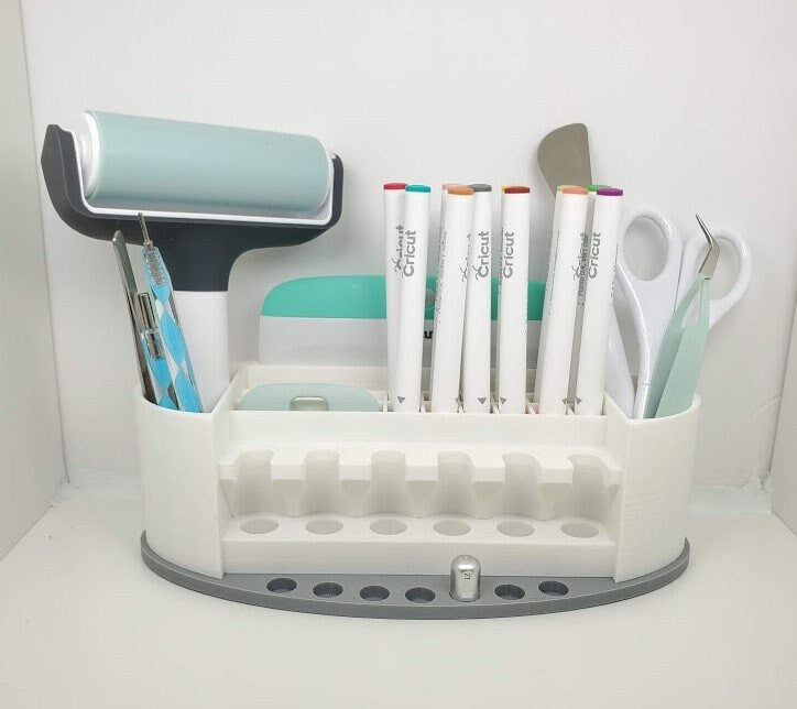 Cricut Tool Organizer, Blade Storage Stand, Marker Pen Holder, Weeding Tool Caddy, Craft Desk Organizer for Craft Room Storage