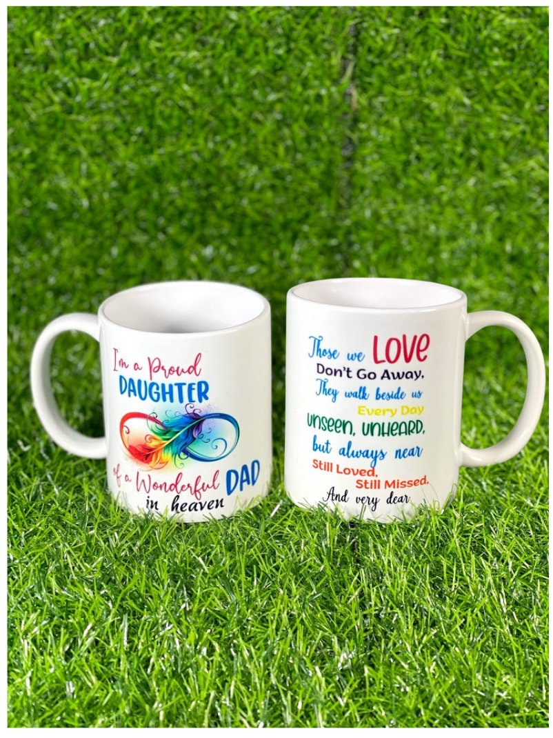 Remembering Dad Coffee Mug | Grief Gift |12OZ Mug| dishwasher & microwave safe