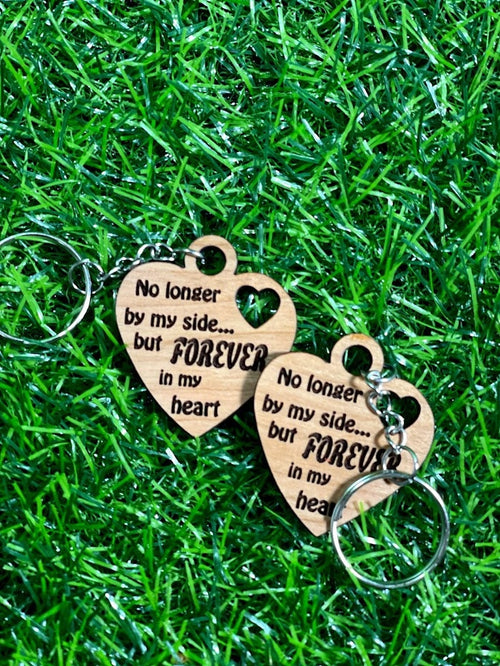 3PK Forever in my heart, Loss of a loved one, Memorial Gift, Keychain heart, Grief gift, Bereavement gift