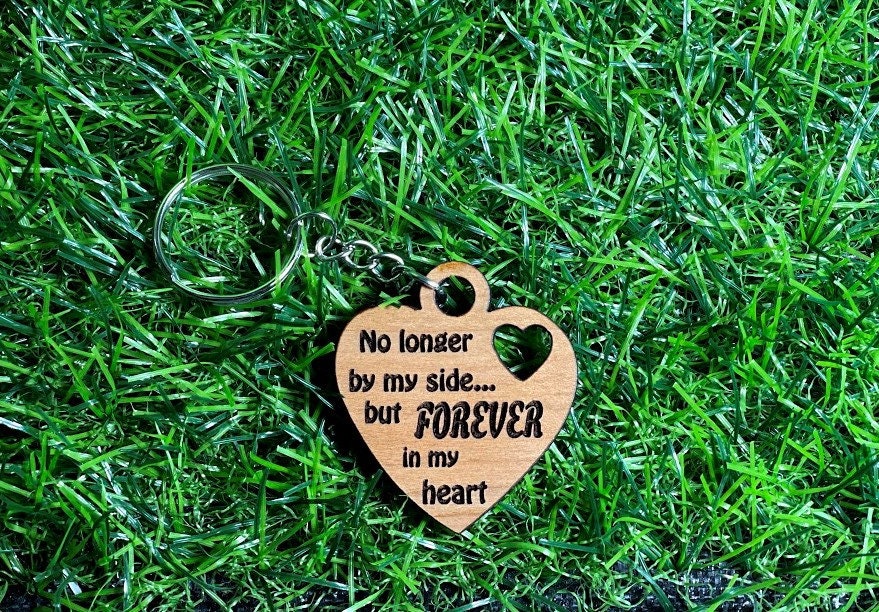 3PK Forever in my heart, Loss of a loved one, Memorial Gift, Keychain heart, Grief gift, Bereavement gift