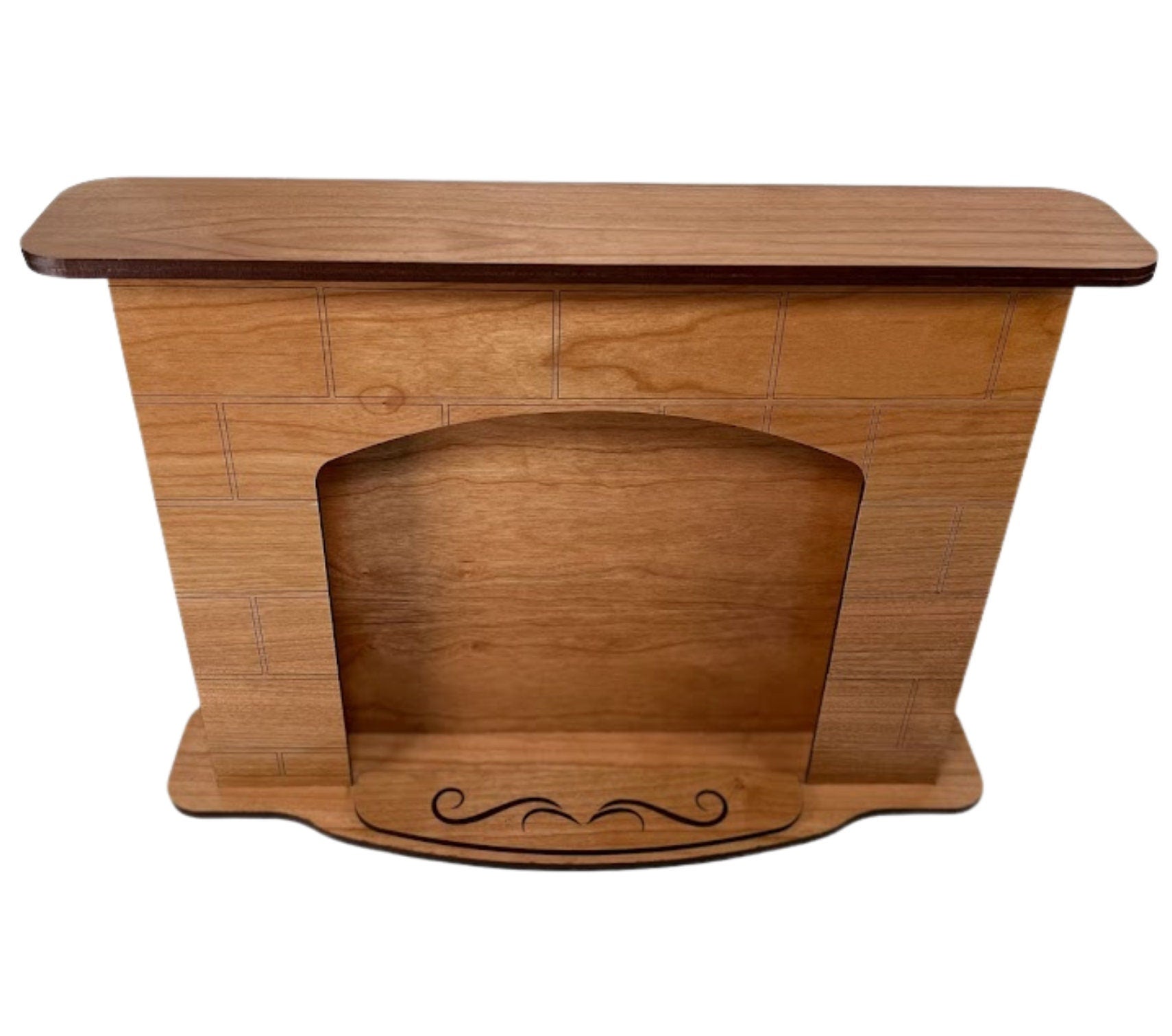 18in Doll Fireplace - Doll house furniture birch wood mdf 14" Doll 18" Doll