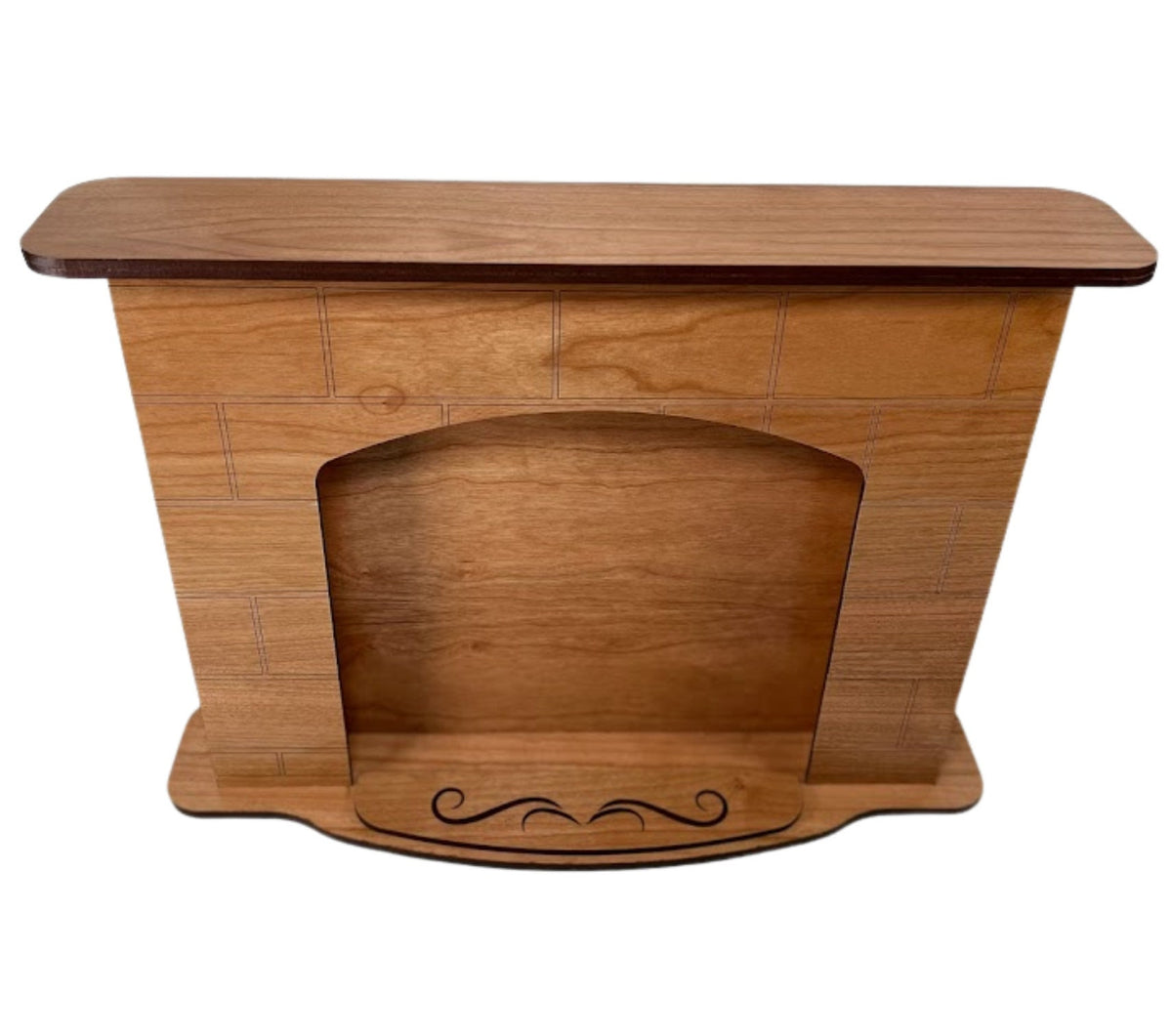 18in Doll Fireplace - Doll house furniture birch wood mdf 14" Doll 18" Doll