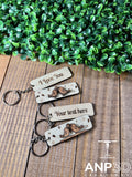 Love Birds keychain - wooden -Laser engraved - gift for her- just because -