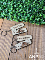 Love Birds keychain - wooden -Laser engraved - gift for her- just because -