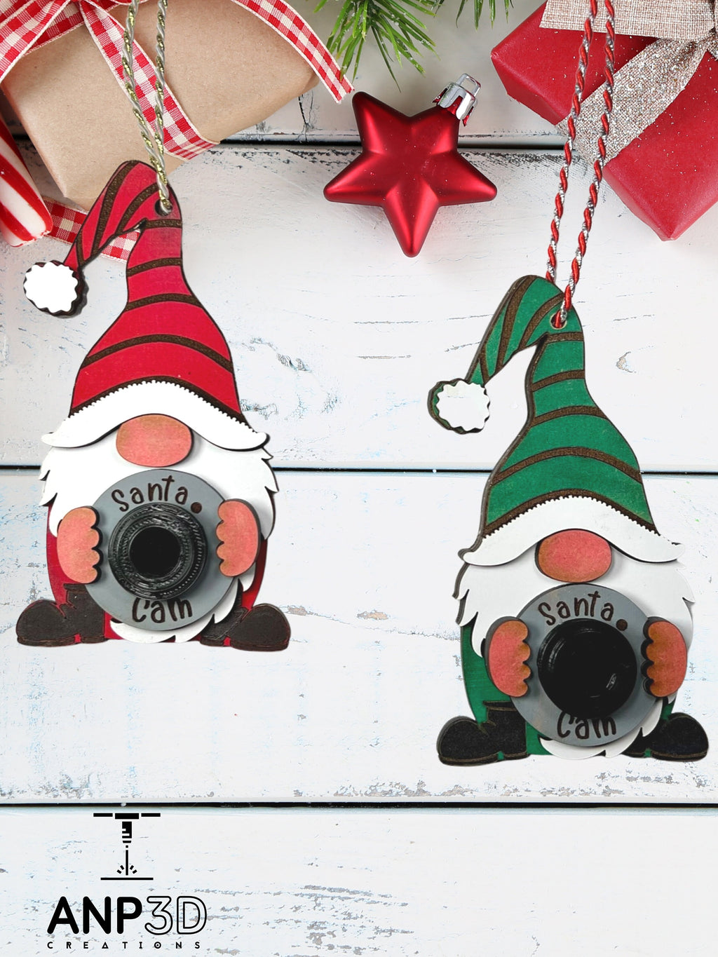 Santa Cam Lens for Ornaments Fake Camera Lenses