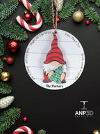 Personalized Gnome Christmas Ornament Custom Holiday Keepsake