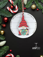 Personalized Gnome Christmas Ornament Custom Holiday Keepsake