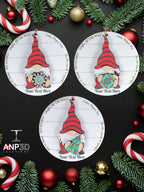 Personalized Gnome Christmas Ornament Custom Holiday Keepsake
