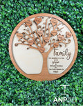 Family Personalized Cherrywood - Mom- Birch wood Plaque, Family Gift- Grandma - Nana -