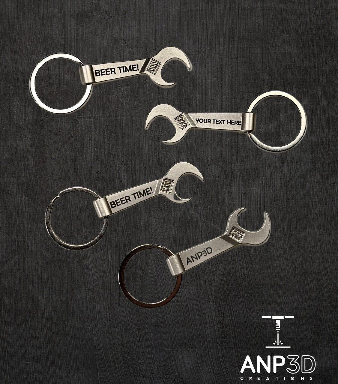 Personalized Wrench Shape Bottle Opener Keychain, Birthday gift, Mechanic Gift