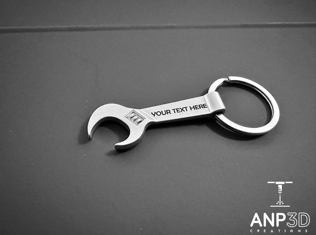 Personalized Wrench Bottle Opener Keychain Gift