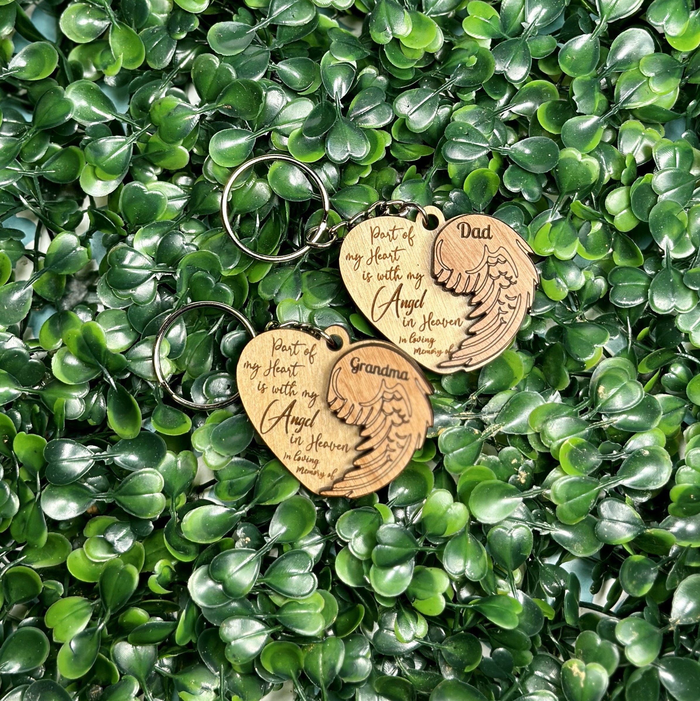 Personalized Angel Wing Memorial Keychain  Sympathy Gift