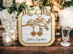 Personalized Mr & Mrs Plaque, couples gifts wedding gift keepsake just married Christmas gift for weddings love plaque happily ever after
