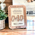 Personalized Wooden Dad or Grandpa Plaque with Names and Date