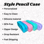 Personalized Pencil pouch Back to school Supplies for kids Pencil storage silicone case gift kids Colorful Pencil case gift for