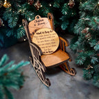 Christmas in Heaven Ornament  Memorial Rocking Chair Keepsake