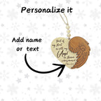 Personalized Angel Wing Memorial Christmas Ornament