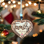 Side by Side or Miles Apart Heart Ornament for Sisters and Family