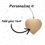 Side by Side or Miles Apart Heart Ornament for Sisters and Family