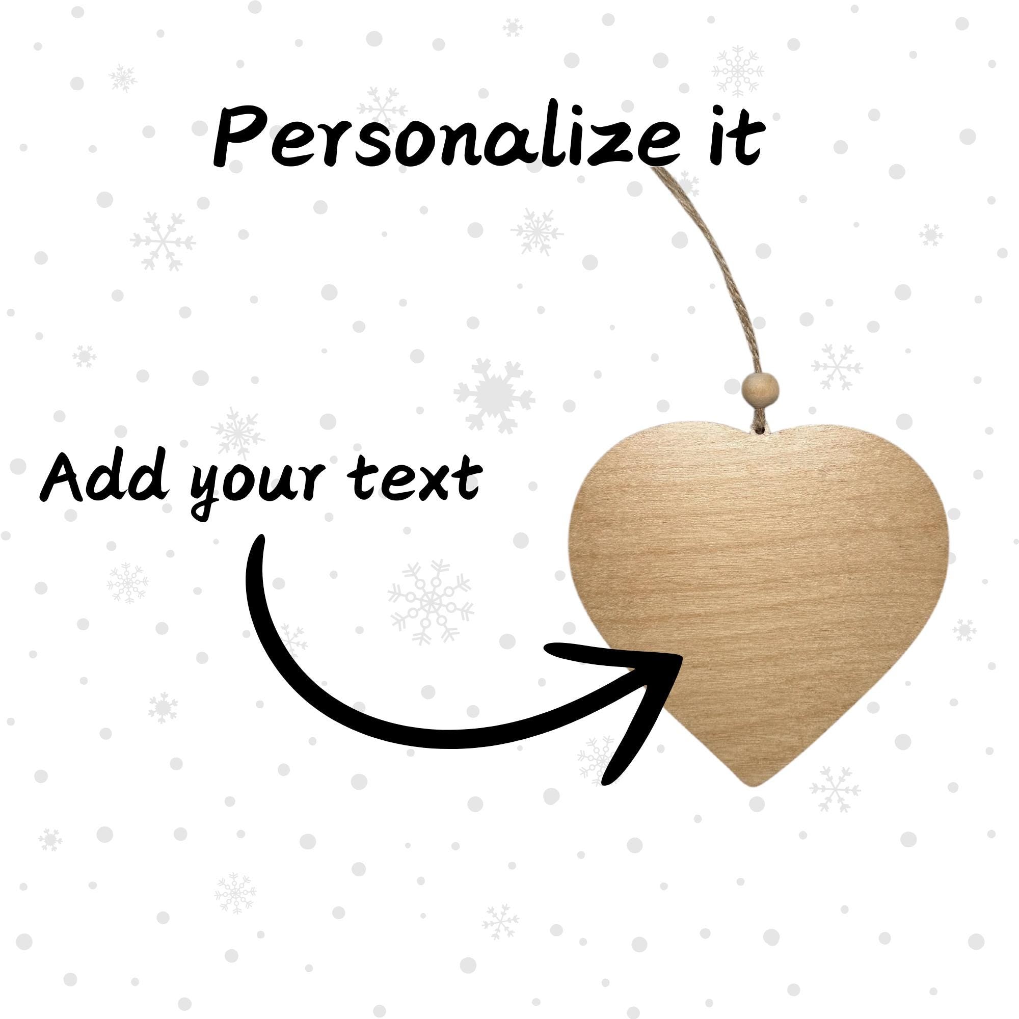 Side by Side or Miles Apart Heart Ornament for Sisters and Family
