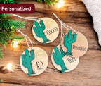 Personalized Cactus Christmas Ornament with Name