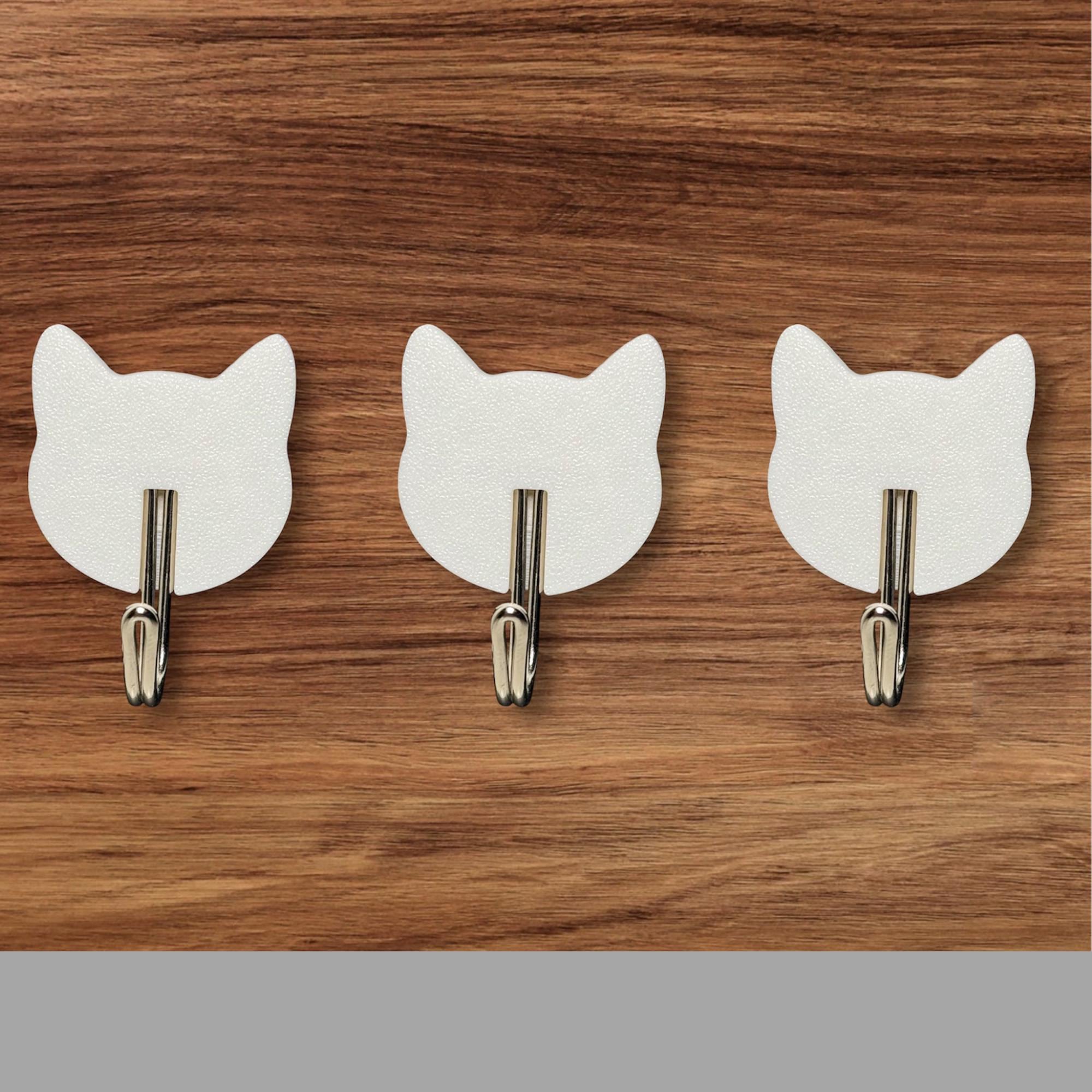 Cat Shaped Adhesive Wall Hook – Cute Home & Kitchen Decor