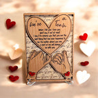 Handcrafted personalized plaque for couples, ideal for anniversaries, weddings, or Valentine’s Day