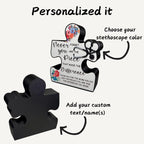 Thank you healthcare worker gift featuring floral design, puzzle shape, and decorative stethoscope.