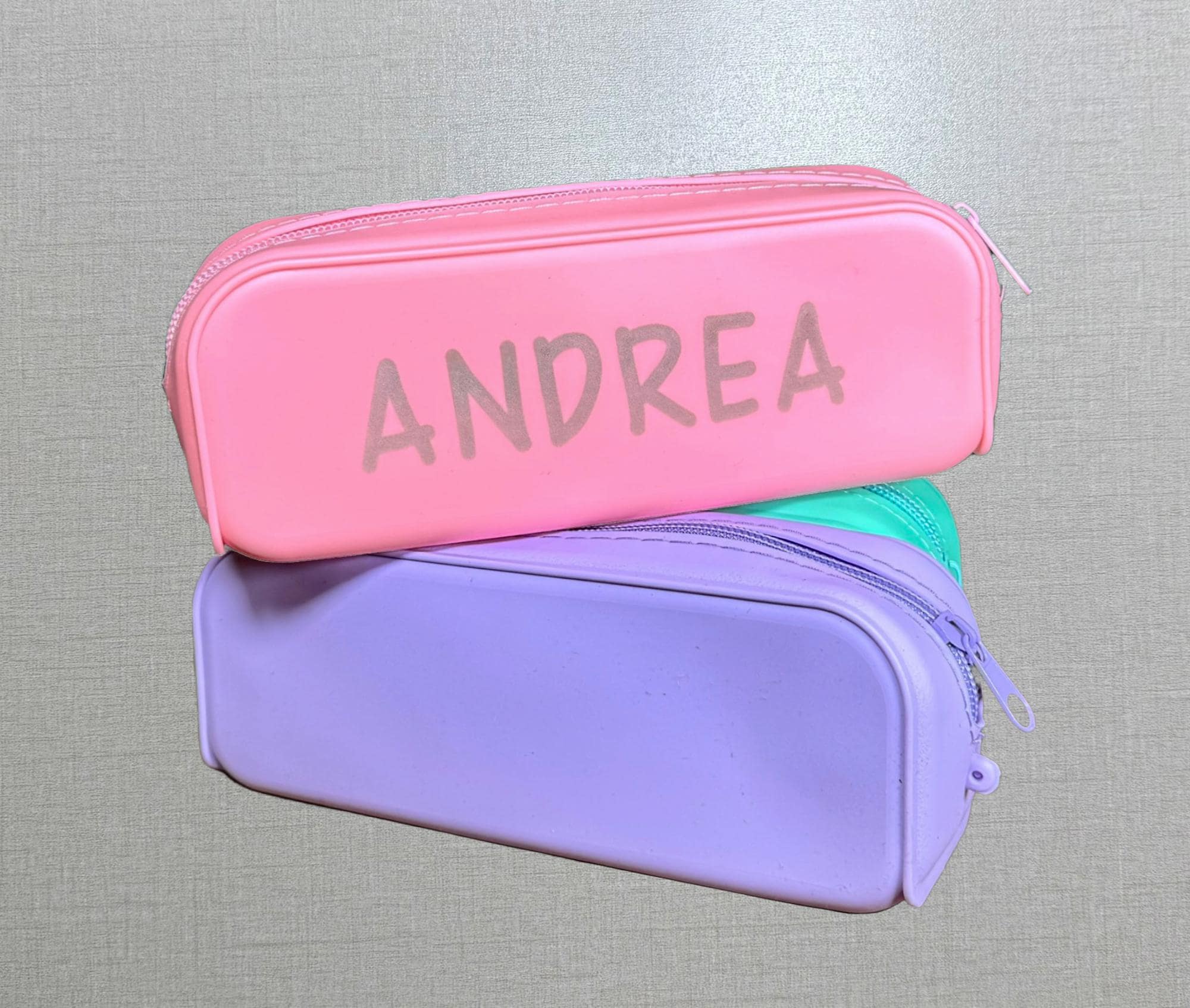 Personalized Pencil pouch Back to school Supplies for kids Pencil storage silicone case gift kids Colorful Pencil case gift for
