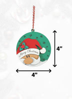 2026 Hand Painted Wood Christmas Ornaments, Santa, Snowman, Penguin, Deer