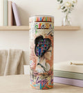 20oz book lover tumbler with just a girl who loves books sublimation design, insulated stainless steel with straw