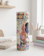Just a girl who loves books 20oz sublimation tumbler, perfect book nerd gift with lid and straw