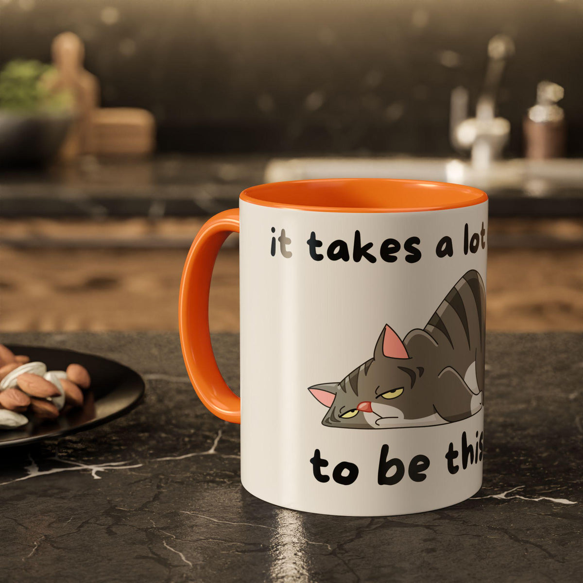It Takes A Lot Of Work To Be This Lazy Cat Mug | Colorful 11oz 15oz