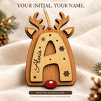 Reindeer Alphabet Ornament SVG Bundle A-Z, Christmas Laser Cut Files