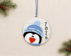 2026 Hand Painted Wood Christmas Ornaments, Santa, Snowman, Penguin, Deer