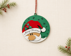 2026 Hand Painted Wood Christmas Ornaments, Santa, Snowman, Penguin, Deer