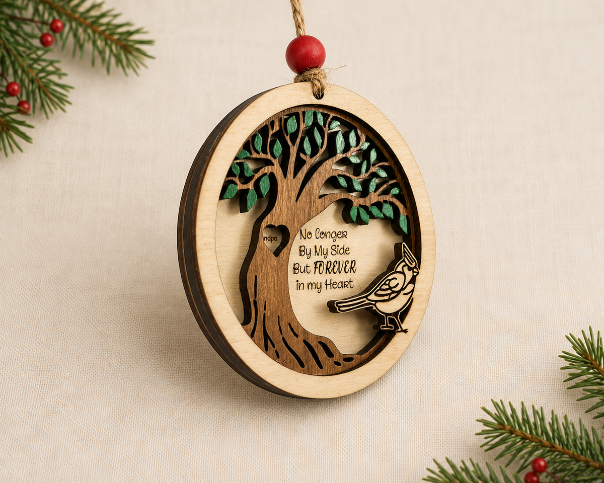 Personalized Memorial Christmas Ornament-Cardinal, Hummingbirds, Holiday  Christmas Memories Sympathy Gift Forever in our heats