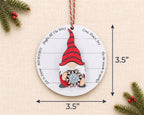 Personalized Gnome Christmas Ornament Custom Holiday Keepsake