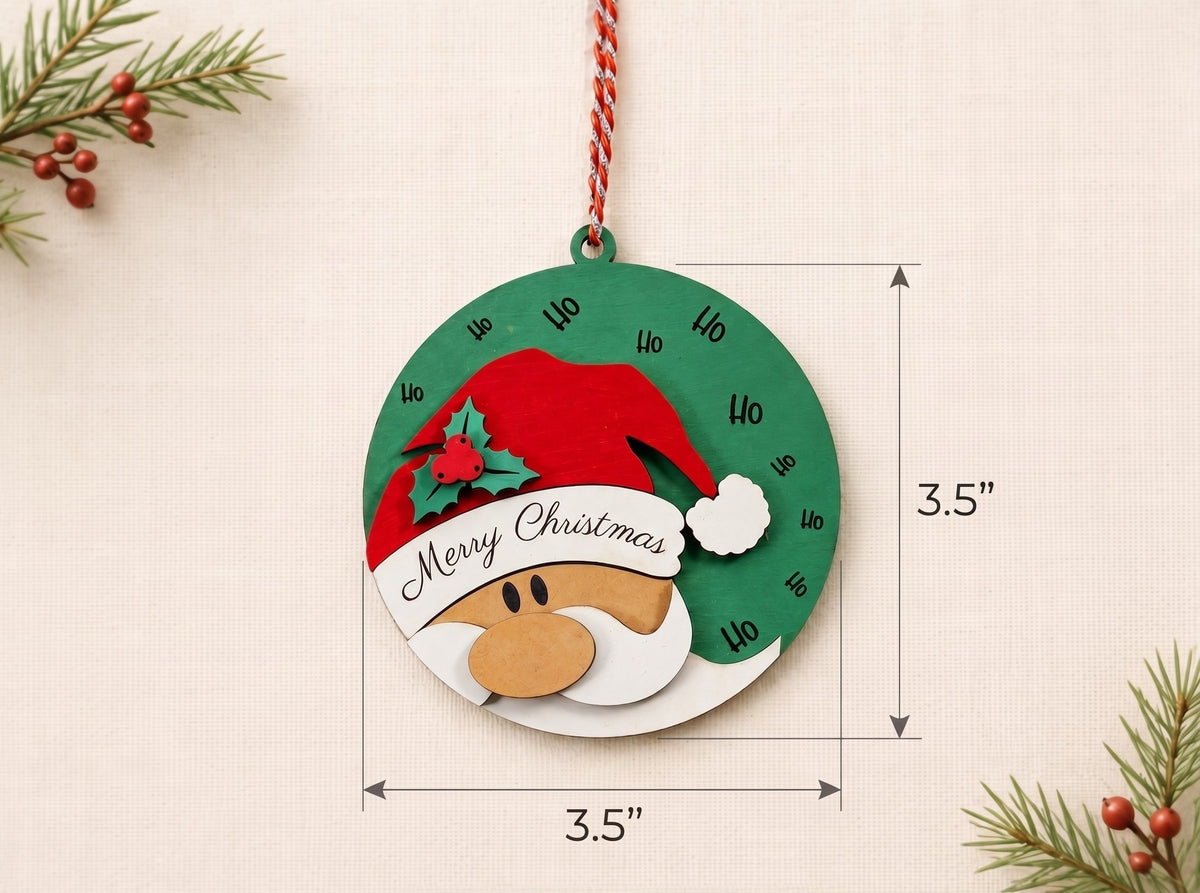 2026 Hand Painted Wood Christmas Ornaments, Santa, Snowman, Penguin, Deer