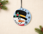 2026 Hand Painted Wood Christmas Ornaments, Santa, Snowman, Penguin, Deer